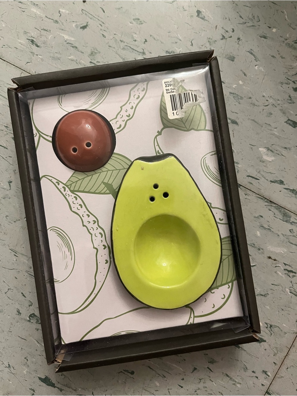 Avocado Ceramic Salt and Pepper Shakers